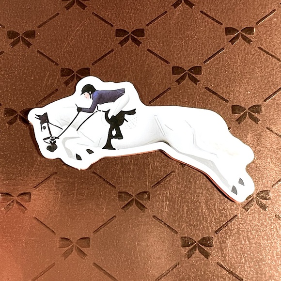 English Equestrian Horse Girl Horse Boy Cowboy CowGirl Single Decor Sticker - Picture 1 of 3